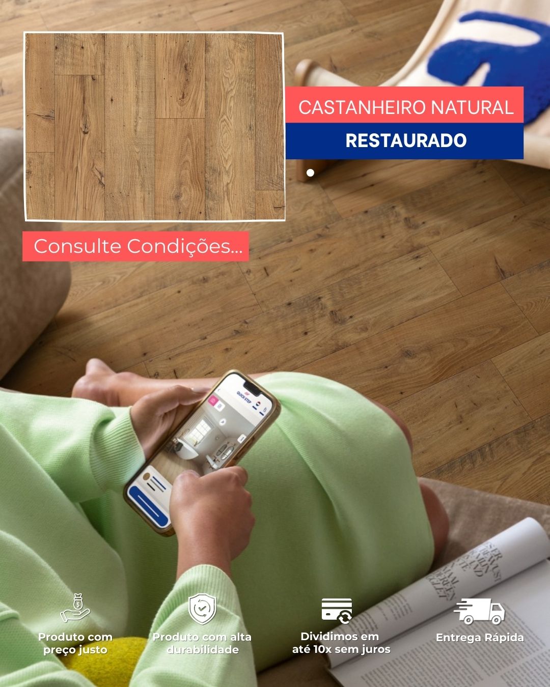 piso laminado quick steep